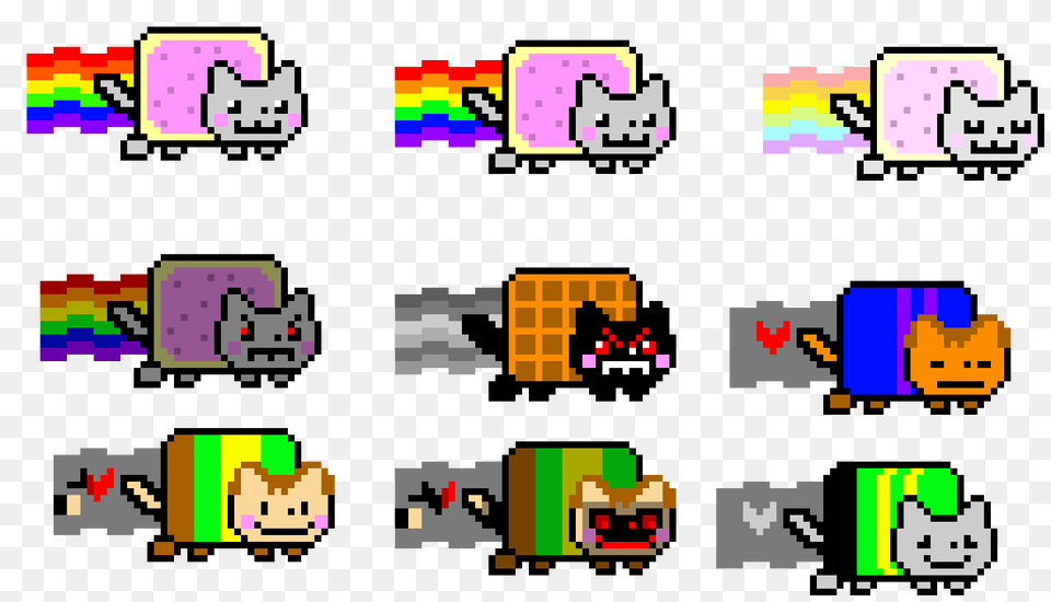 Nyan Cat Different Versions, Scoreboard, Qr Code Png
