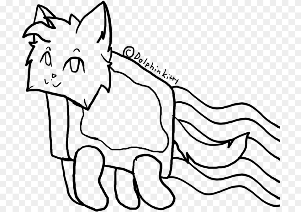 Nyan Cat Drawing At Getdrawings Nyan Cat, Gray Png Image