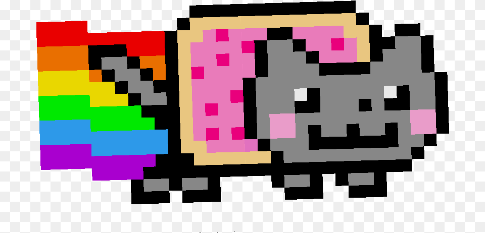Nyan Cat Large Nyan Cat No Background, Art, Graphics, Purple, Scoreboard Png Image