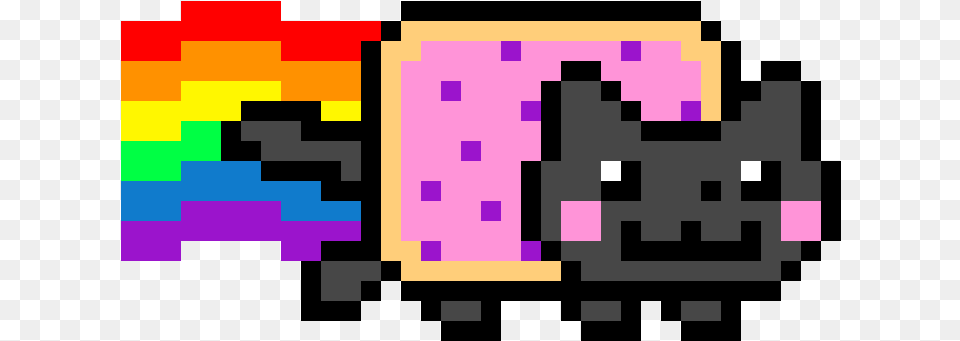 Nyan Cat Pixel Art, Purple, Graphics, Text Png