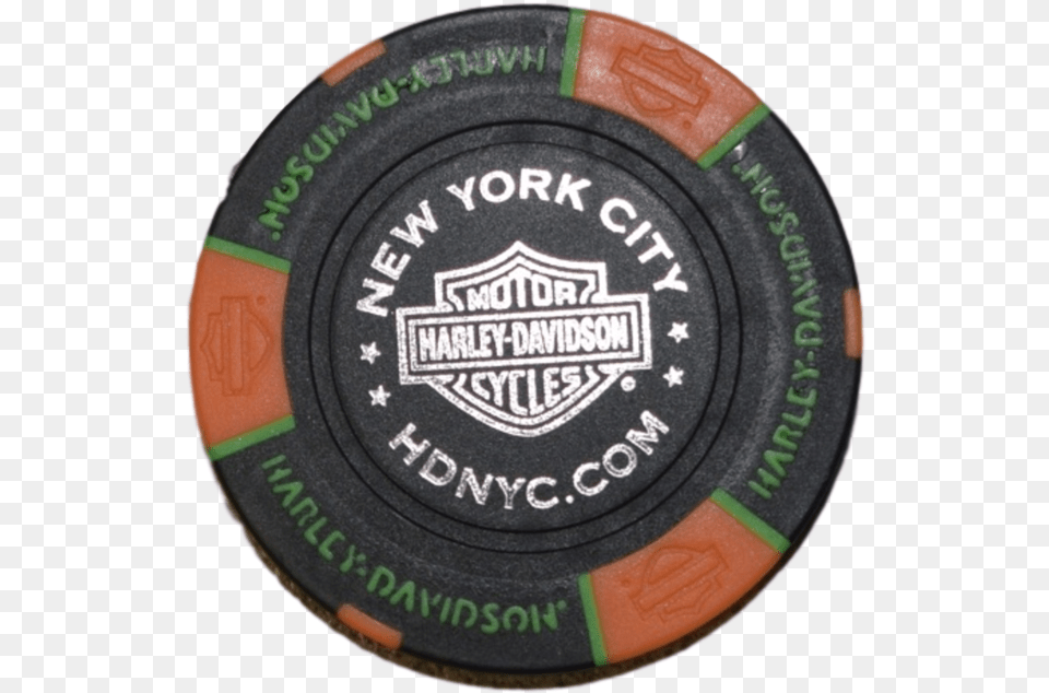 Nyc Blackorangegreen Poker Chip Pin Usa Harley Davidson Americana Flag With Bamps, Urban, Gambling, Game Free Transparent Png