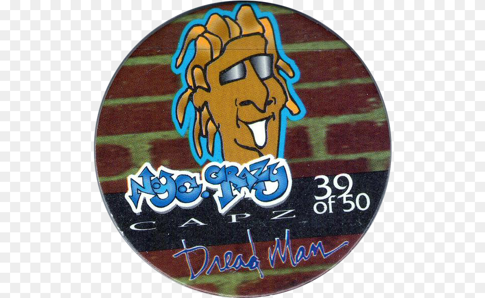 Nyc Crazy Capz 39 Dread Man, Badge, Logo, Sticker, Symbol Free Png