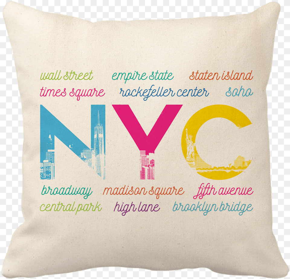 Nyc Skyline Cushion, Home Decor, Pillow Free Png