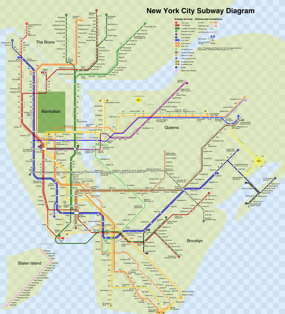Nyc Subway 4b Shrunk Thumbnail, Chart, Plot, Map, Diagram Free Png