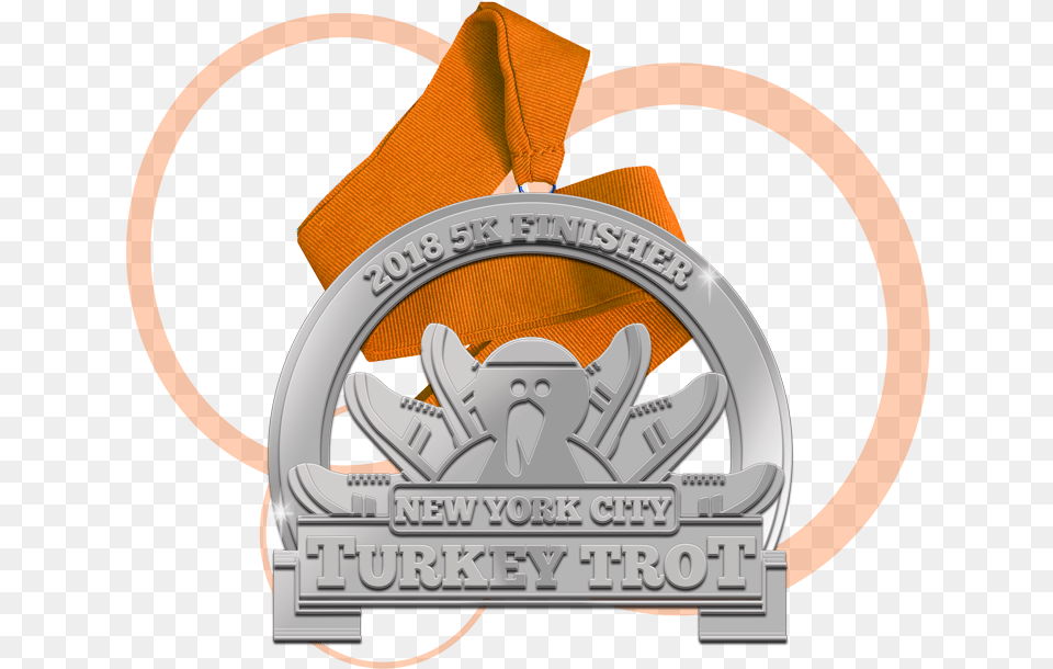 Nyc Turkey Trot Silver Medal, Badge, Logo, Symbol Free Transparent Png