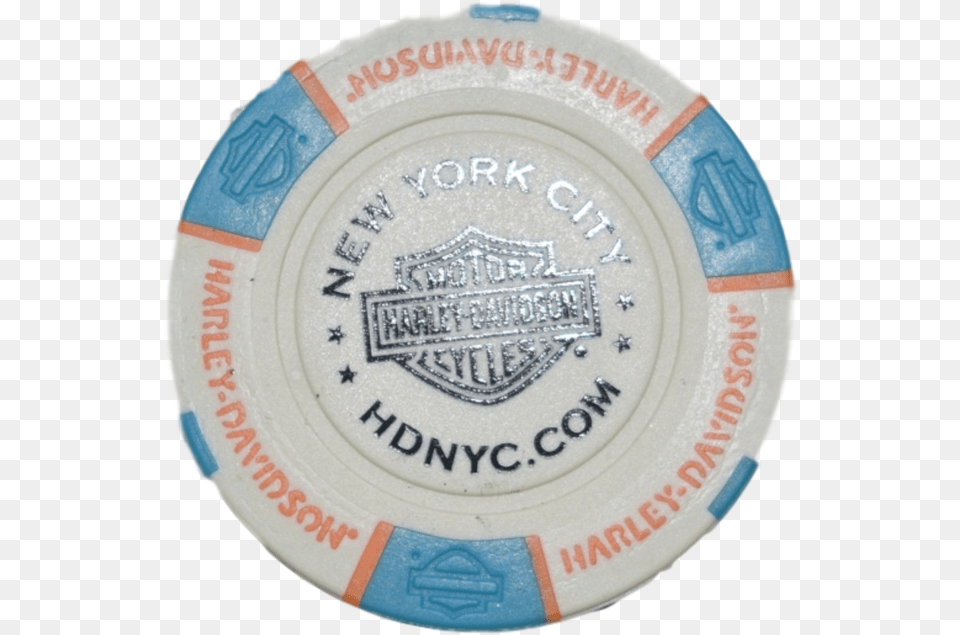 Nyc Whiteblueorange Poker Chip Plate Free Png Download