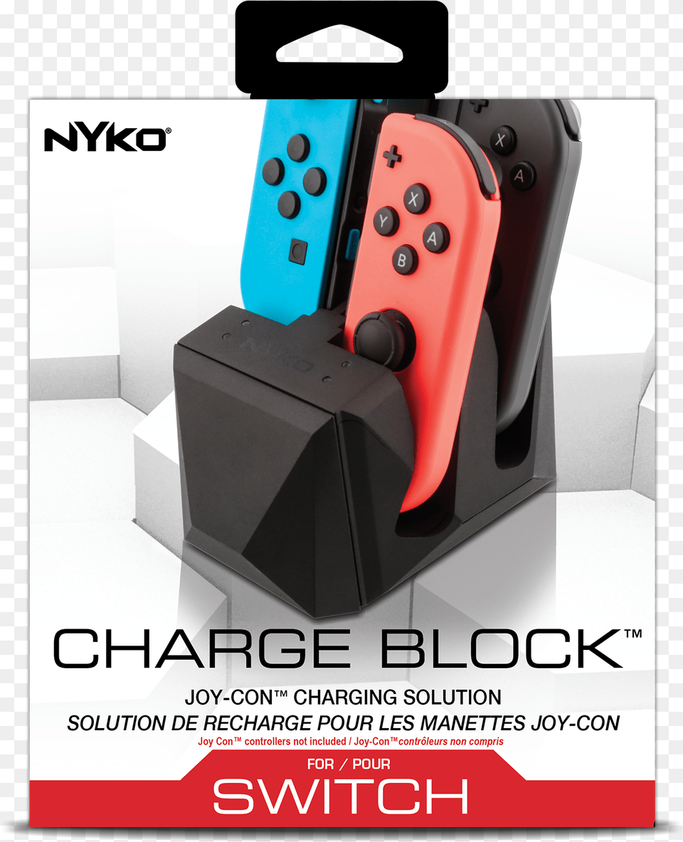 Nyko Charge Block Joy Con, Advertisement, Electronics, Poster Free Png