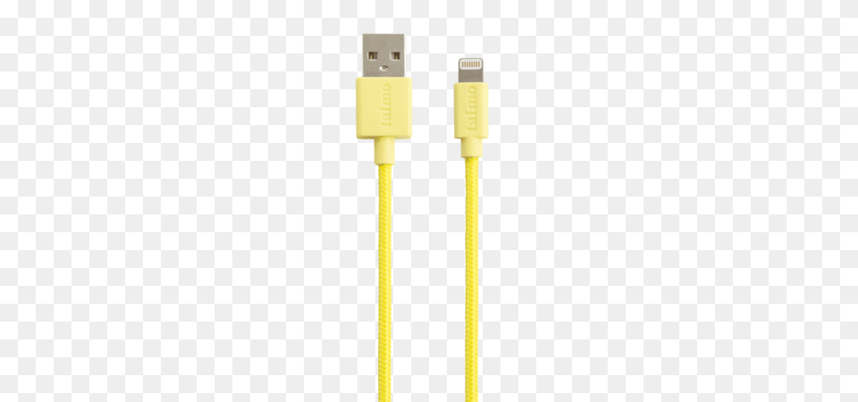 Nylon Braided Iphone Charger Cable In Sunshine Yellow Png