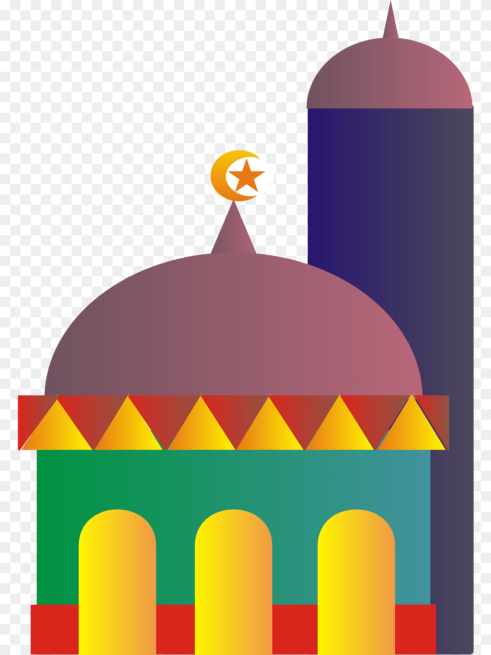 Nyumbang Masjid Masjid Mosque Islam Moslem Muslim Agama Ramadan Mosque Clip Art, Architecture, Building, Dome Free Png Download