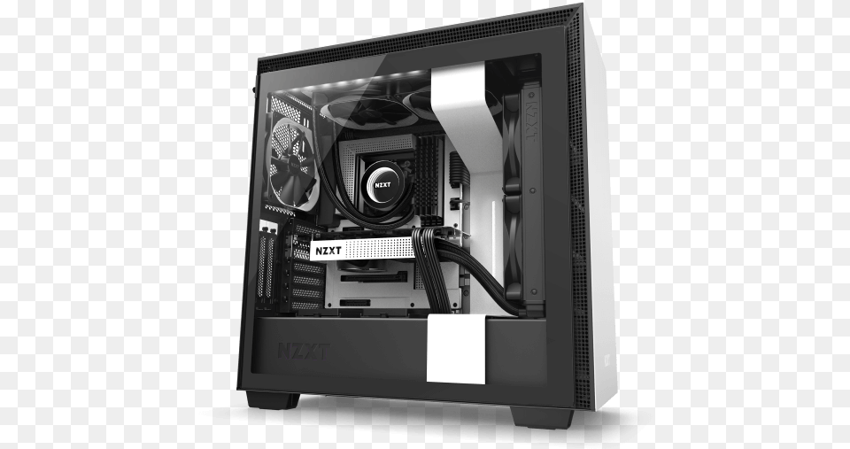 Nzxt H500 Vertical Gpu, Computer Hardware, Electronics, Hardware, Monitor Free Png Download