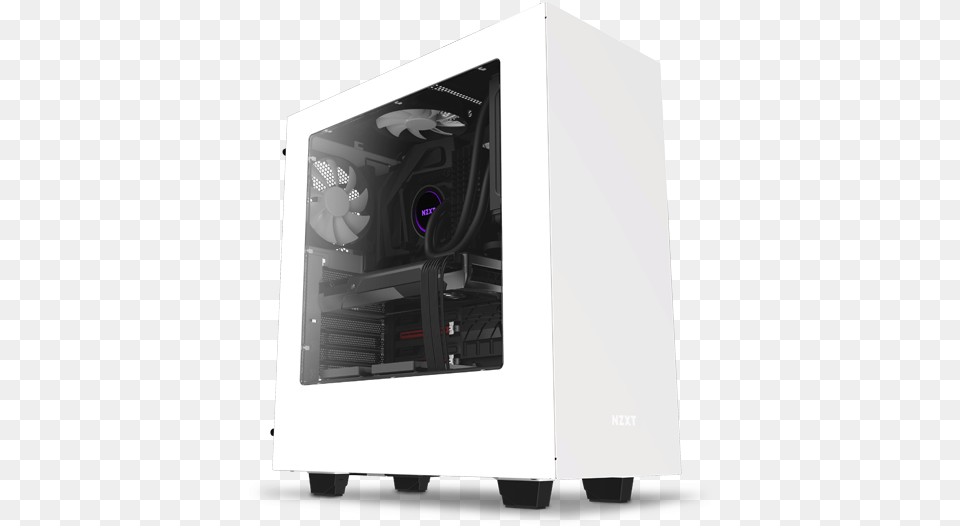 Nzxt S340 Glossy White Steel Atx Mid Tower Case, Computer Hardware, Electronics, Hardware, Computer Free Transparent Png