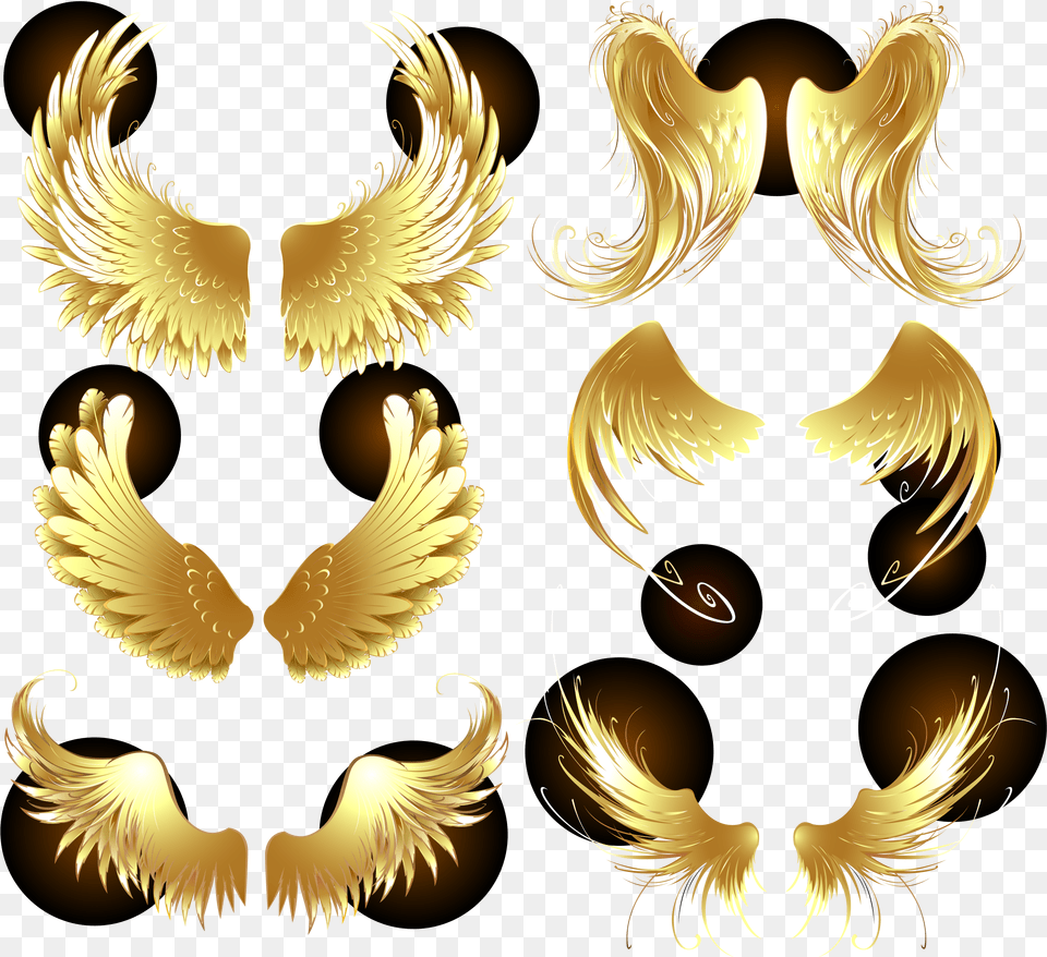 O Adobe Illustrator Transparente Vector Golden Angel Wings, Emblem, Symbol, Logo, Adult Free Png Download