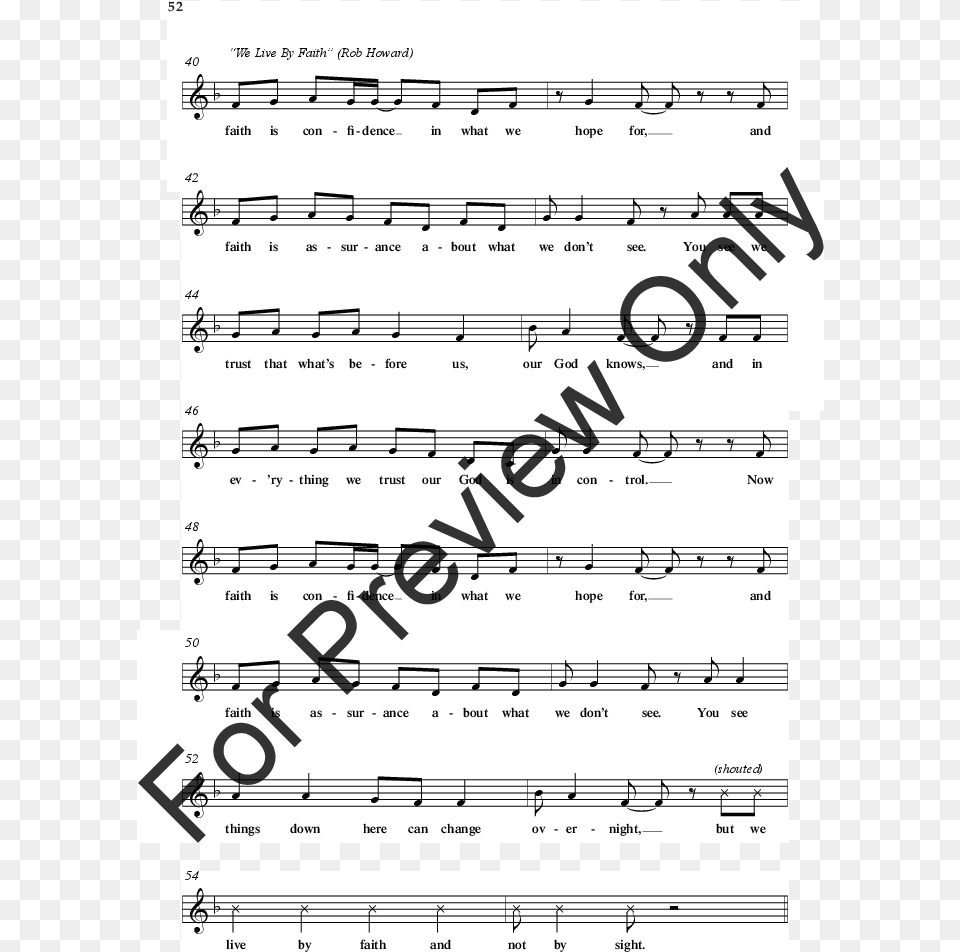 O Chicken Of Little Faith Thumbnail, Sheet Music Png Image