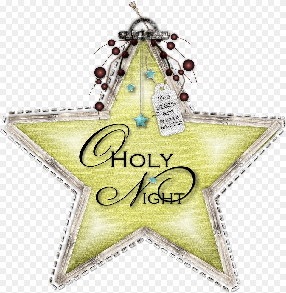 O Holy Night Christmas Star Freebie Enjoy And Merry Christmas Ornament, Symbol, Star Symbol, Accessories, Jewelry Free Transparent Png