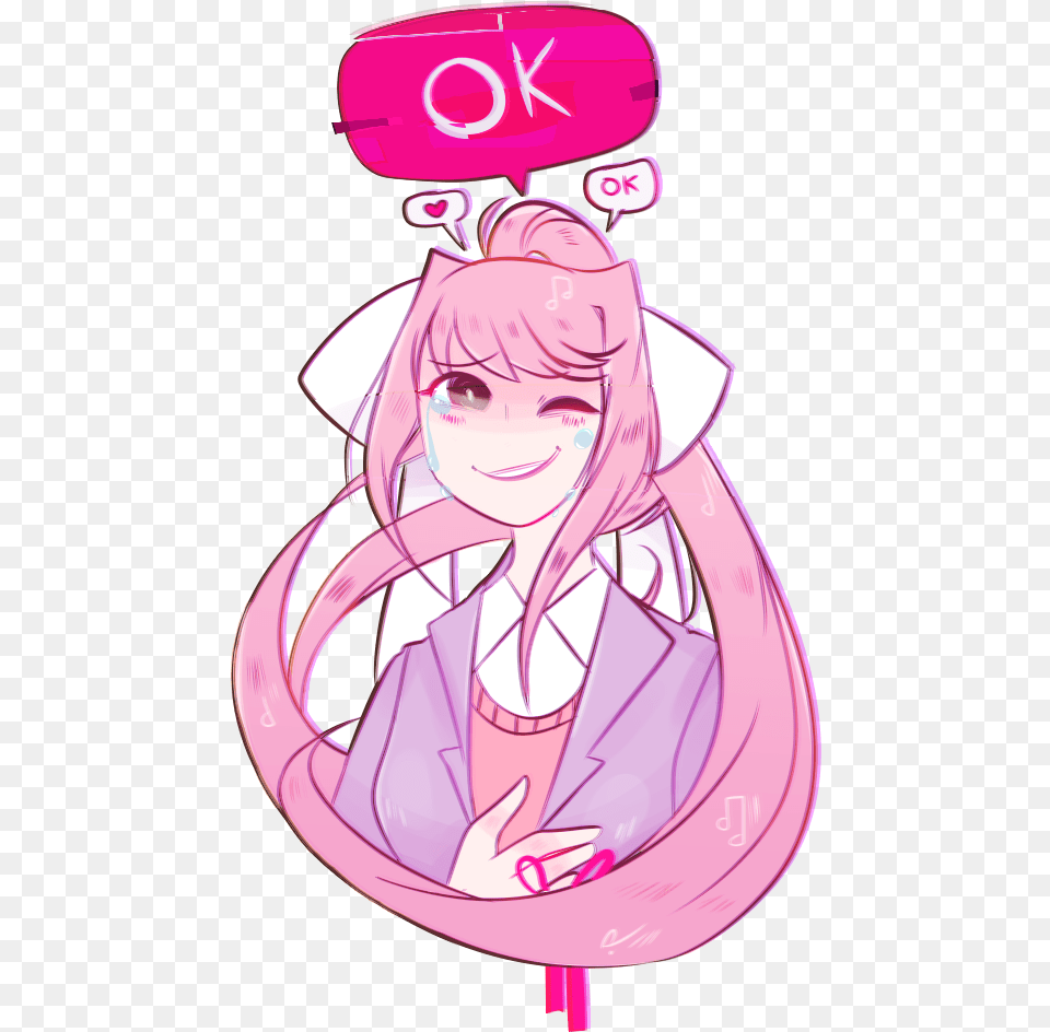 O K Doki Doki Literature Club, Book, Comics, Publication, Face Free Transparent Png