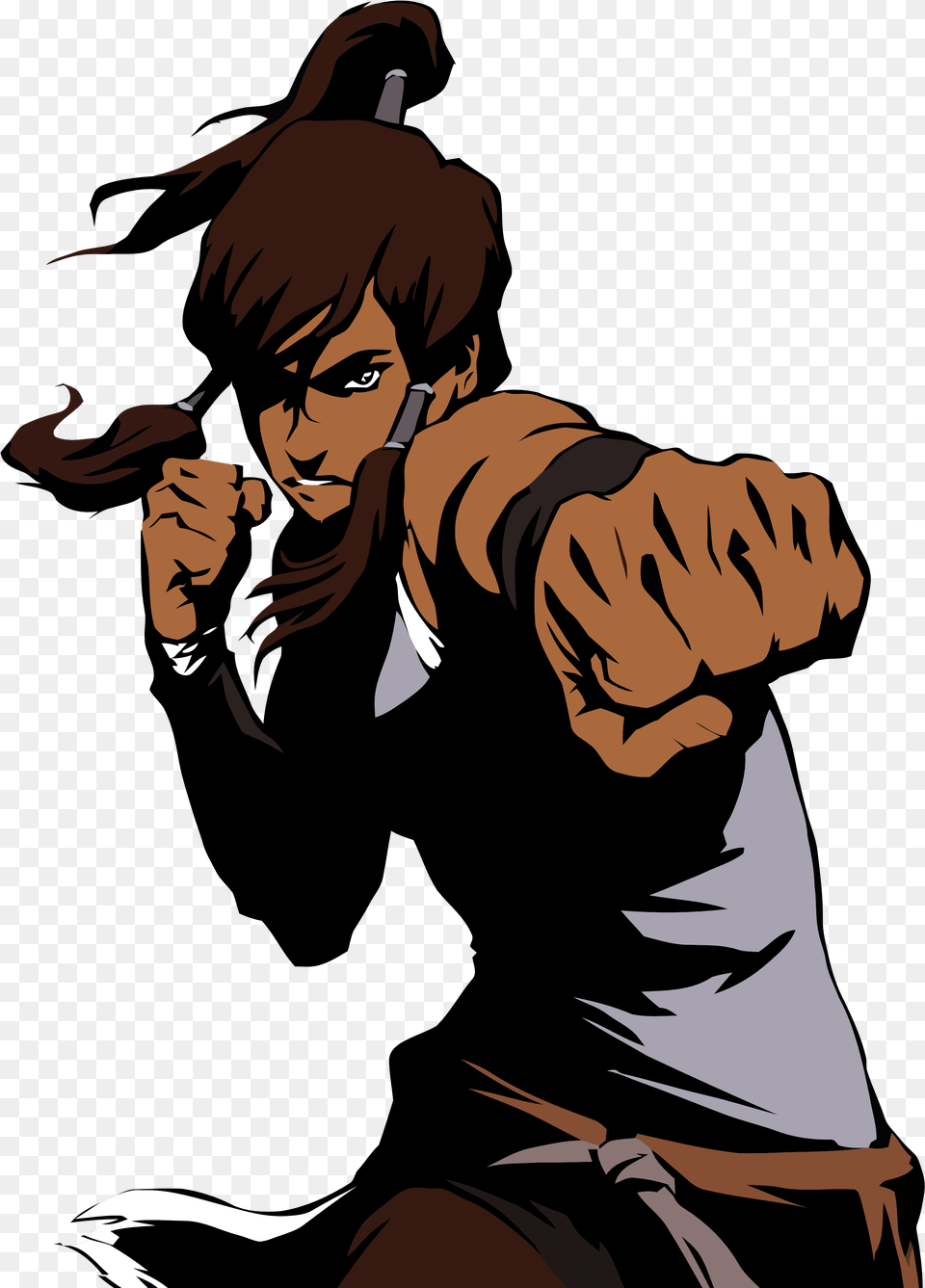 O Korra Black And White, Publication, Book, Comics, Person Free Transparent Png