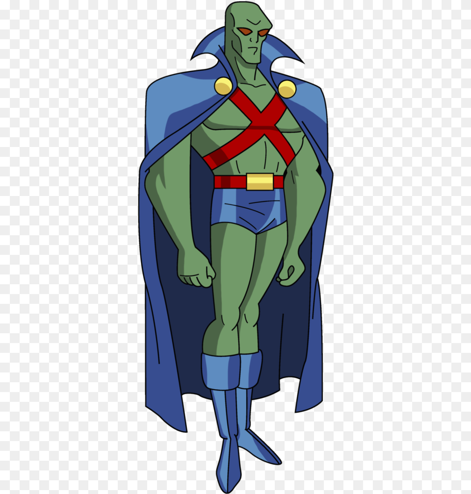 O Marciano Justice League Unlimited Martian Manhunter Justice League, Cape, Clothing, Adult, Male Free Png