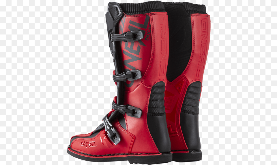 O Neal Element Boots Red, Boot, Clothing, Footwear, Shoe Free Png Download