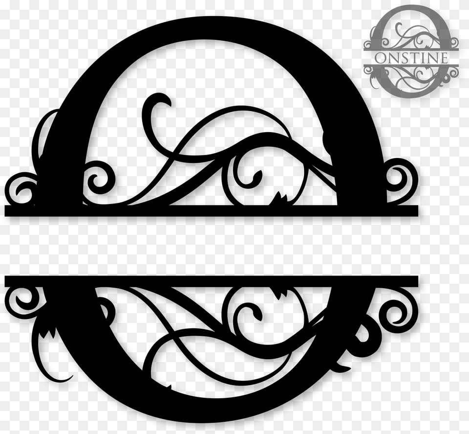 O Silhouette Graphics Monograms, Gray Free Transparent Png
