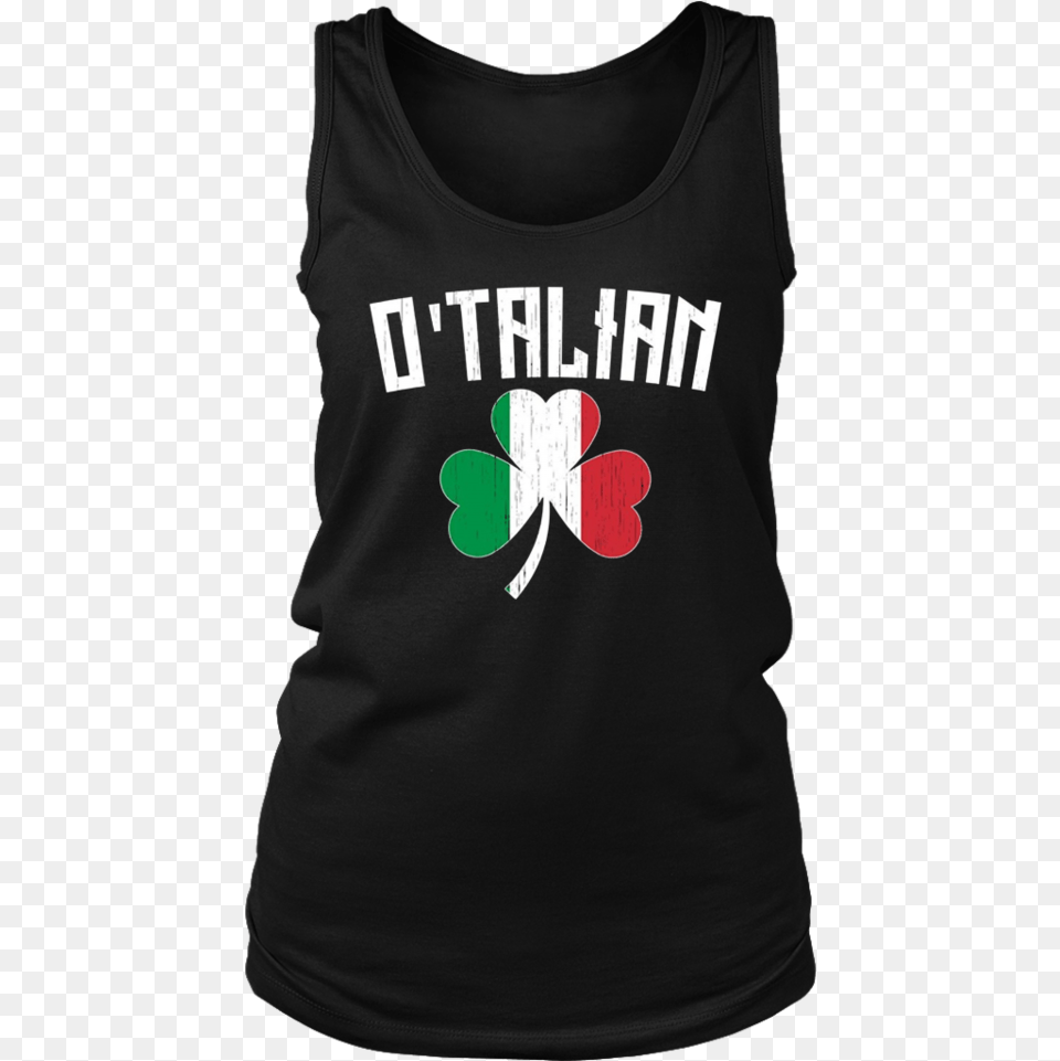 O Talian Shirts Italian Flag Irish Shamrock Funny T Shirt Active Tank, Clothing, T-shirt, Tank Top, Person Png Image