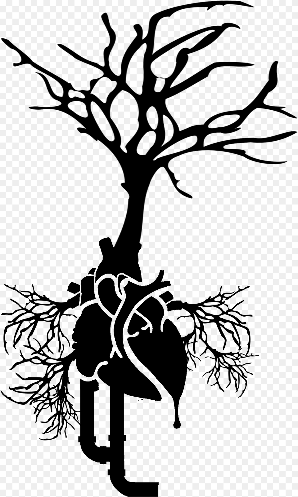 O Tree Roots Heart Industrialization Foundations Of Misery Blunders Of The Nehruvian Era, Gray Free Transparent Png