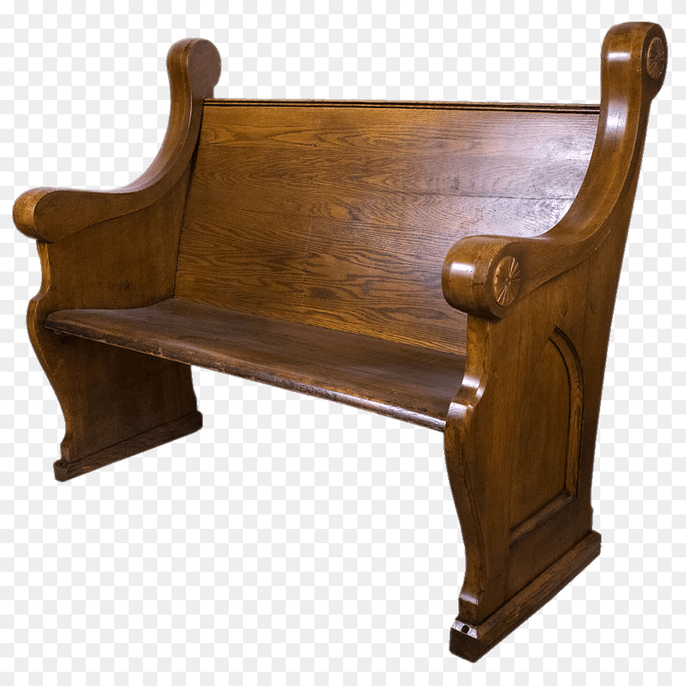 Oak Church Pew, Bench, Furniture, Wood Free Transparent Png