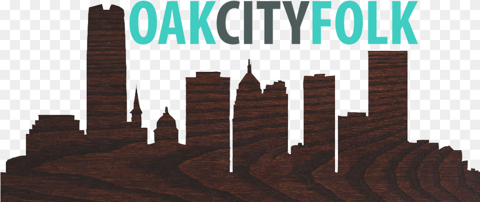 Oak City Folk Oklahoma City Skyline Silhouette, Wood, Hardwood, Stained Wood, Book Free Png Download