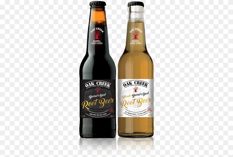 Oak Creek Blonde Oak Creek Barrel Aged Blonde Root Beer, Alcohol, Beer Bottle, Beverage, Bottle Free Png Download