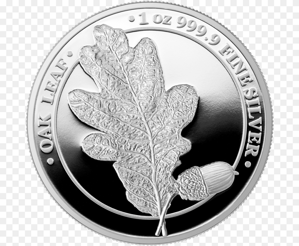 Oak Leaf Germania 5 Mark 1 Oz Silver Coin Proof Blister Pack Gold, Money, Food, Grain, Produce Free Png Download