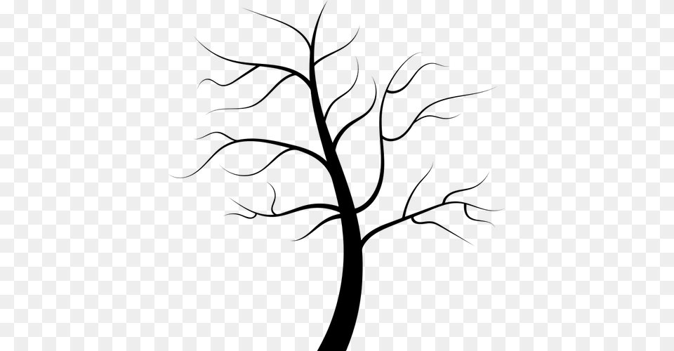 Oak Tree Clip Art Silhouette, Gray Free Png