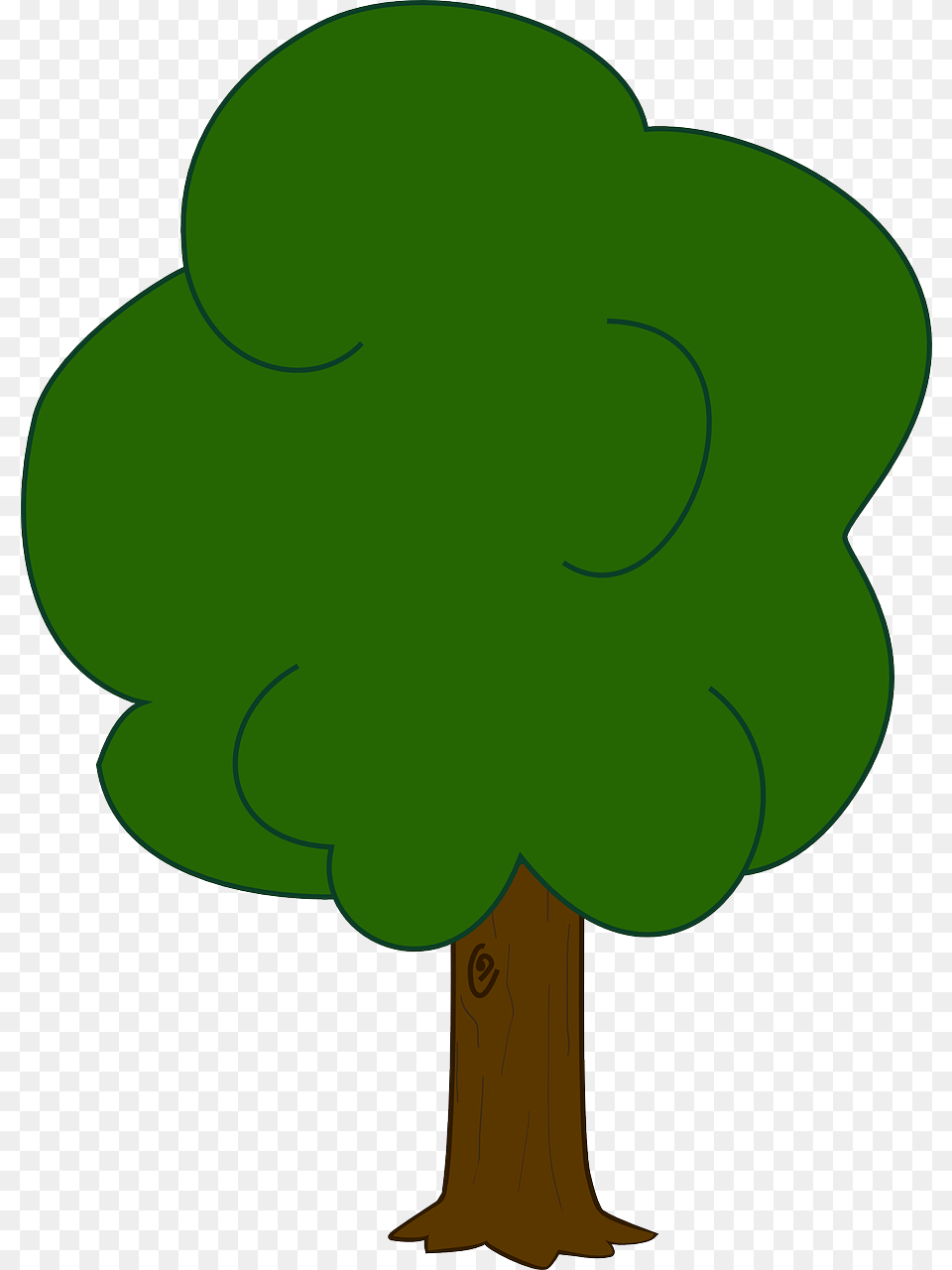 Oak Tree Clip Art Simple Color Tree Drawing, Green, Plant, Leaf, Animal Free Transparent Png
