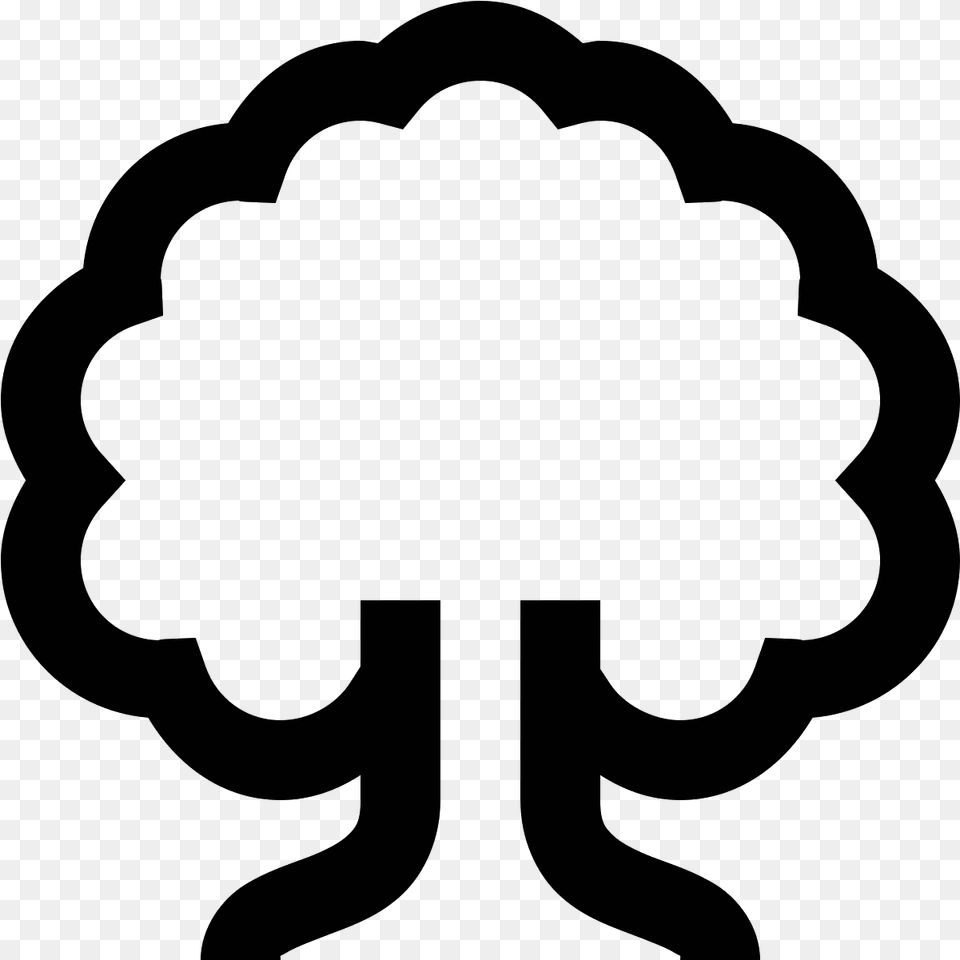 Oak Tree Icon Tree Tree Icon Black And White, Gray Free Png