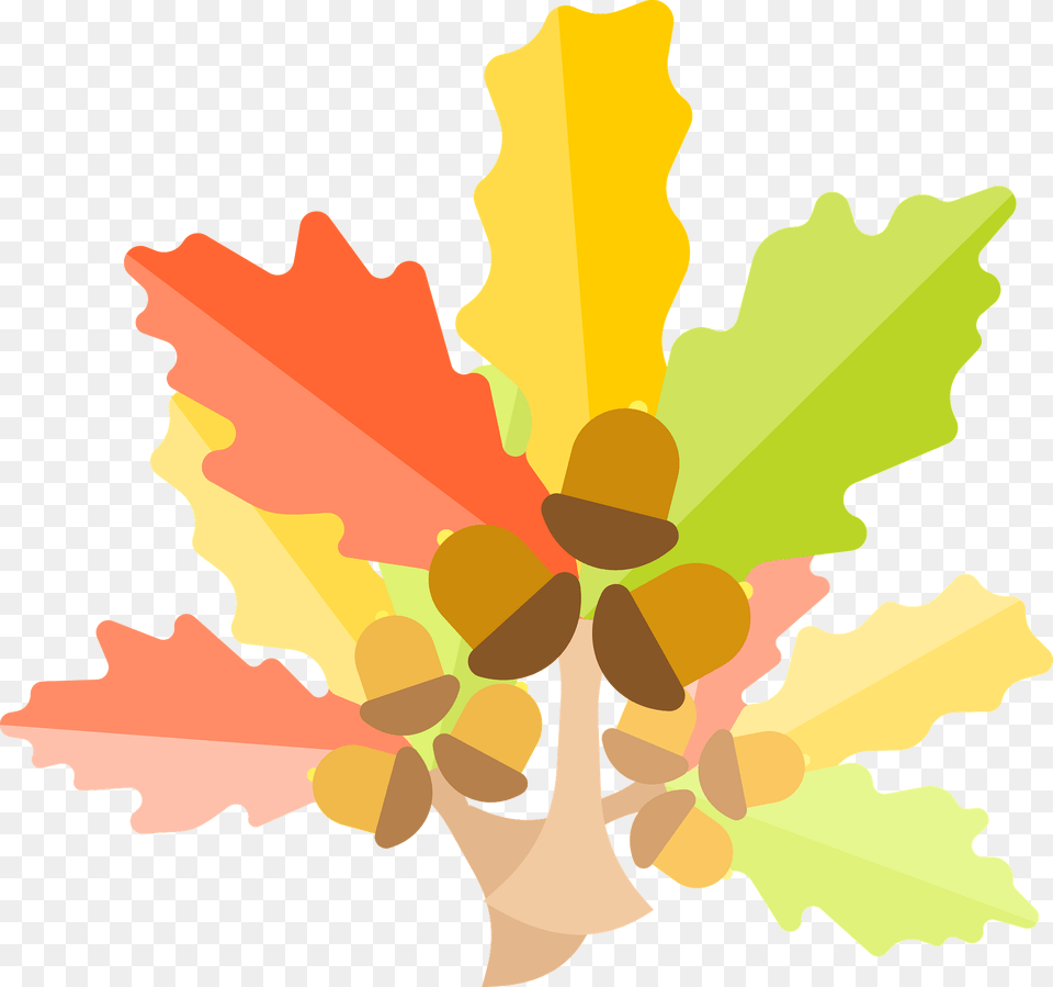 Oak Tree Leaves Clipart, Leaf, Plant, Food, Nut Png