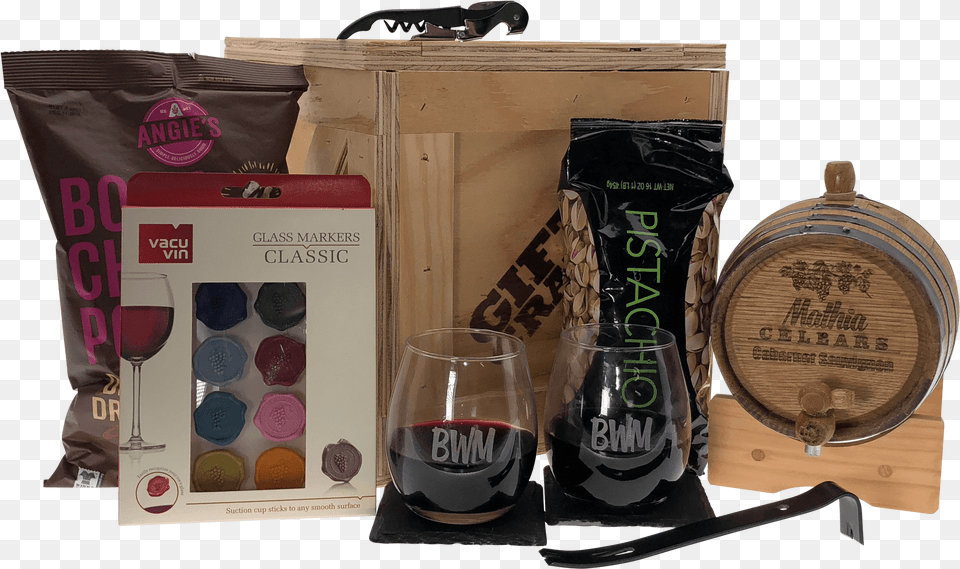 Oak Wine Barrel Gift Set, Alcohol, Beverage, Box, Beer Png Image
