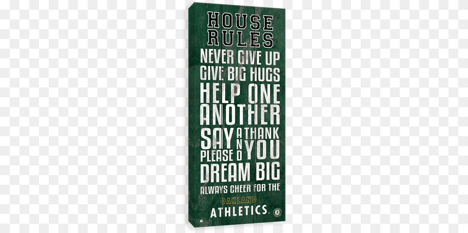 Oakland Athletics House Rules Los Canvases By Scoreart Los Angeles Dodgers House, Advertisement, Book, Poster, Publication Free Png