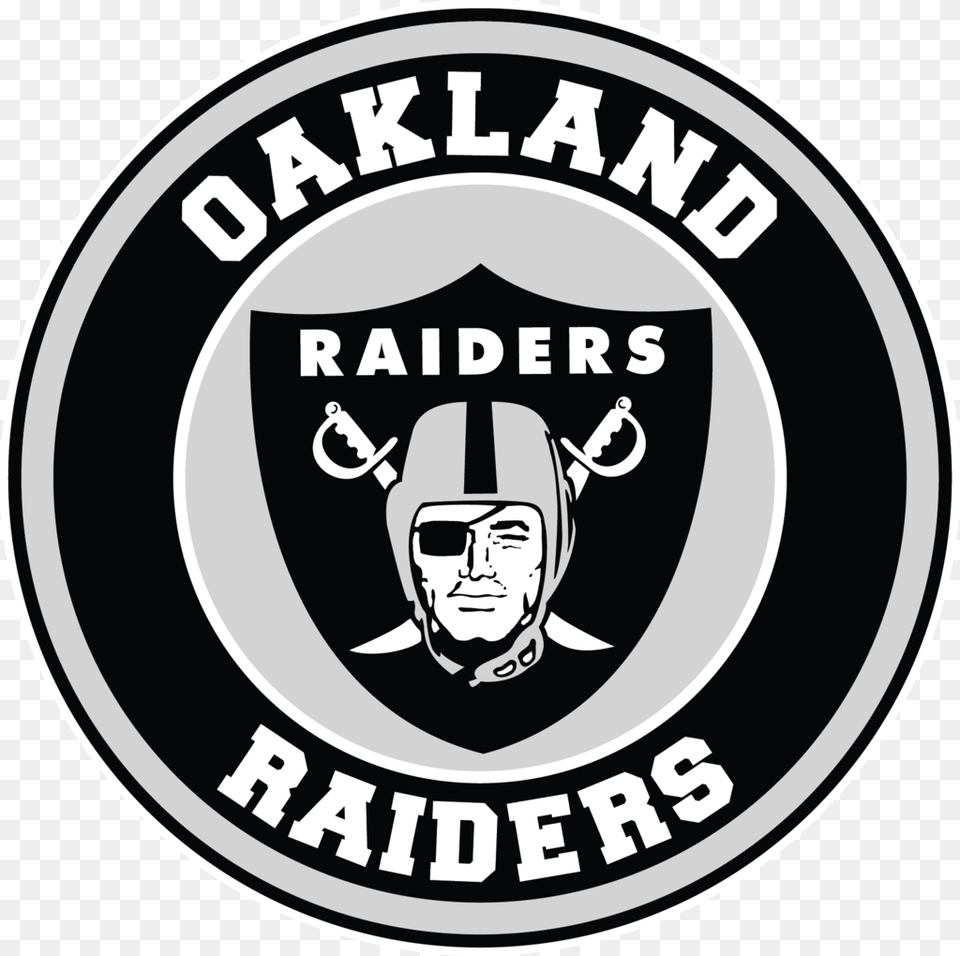 Oakland Raiders Circle Logo, Adult, Male, Man, Person Free Png Download