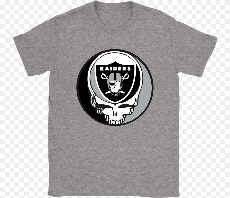 Oakland Raiders Grateful Dead Steal Your Face Football Emblem, Clothing, T-shirt, Shirt, Head Png Image