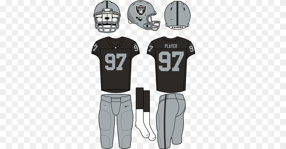 Oakland Raiders Home Uniform Washington Redskins Football Uniform, Clothing, Helmet, Shirt, American Football Png