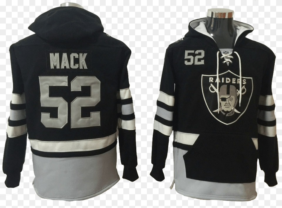 Oakland Raiders Lacer Oakland Raiders Lacer Khalil Mack Black Pullover, Clothing, Sweater, Shirt, Knitwear Png Image