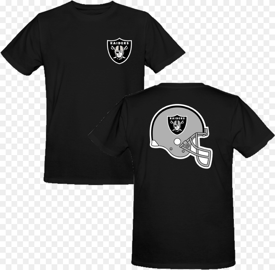 Oakland Raiders Majestic Nfl Helmet Logo T Shirt Black New England Patriots Helmet Tshirt, Clothing, T-shirt Png