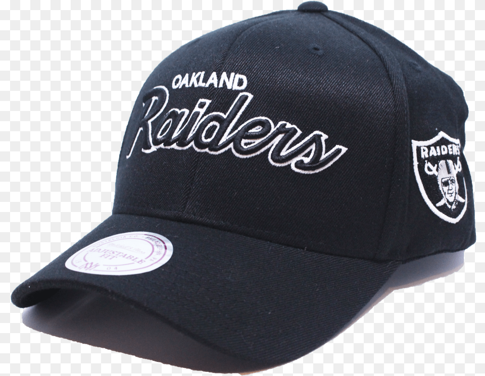 Oakland Raiders Mitchell Amp Ness Nfl Script Flexfit New York Yankees Hat, Baseball Cap, Cap, Clothing Png