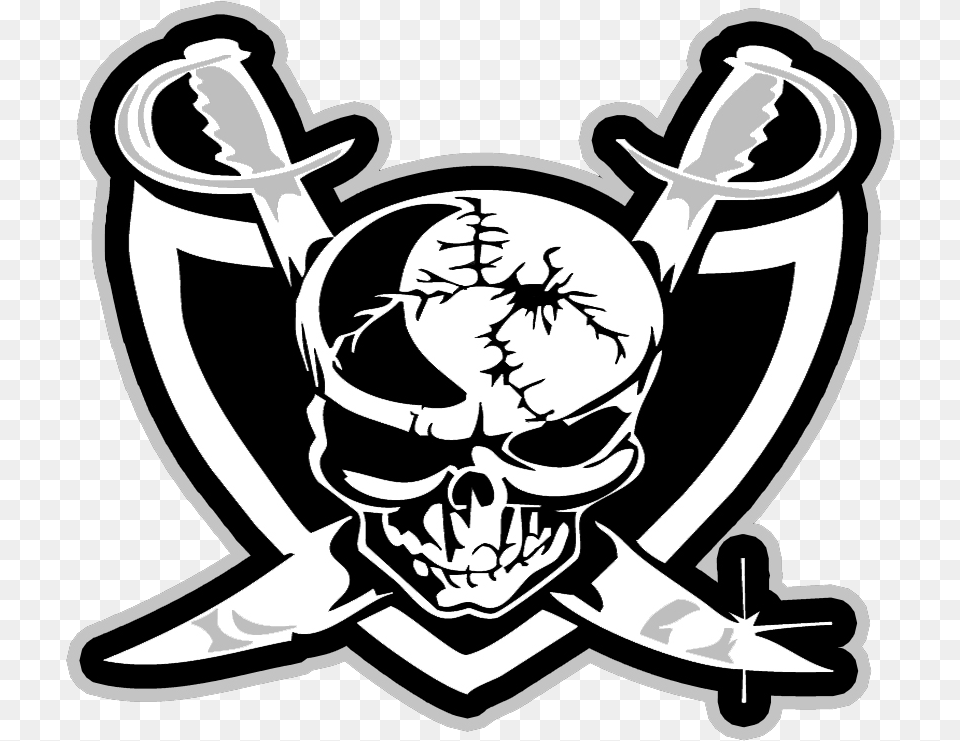 Oakland Raiders Nfl American Football Oakland Raiders, Stencil, Emblem, Symbol, Sword Png Image