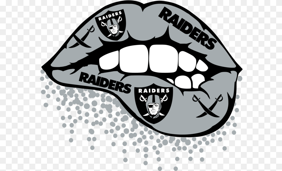 Oakland Raiders Nfl Svg Football Oakland Raiders, Body Part, Mouth, Person, Teeth Free Png Download