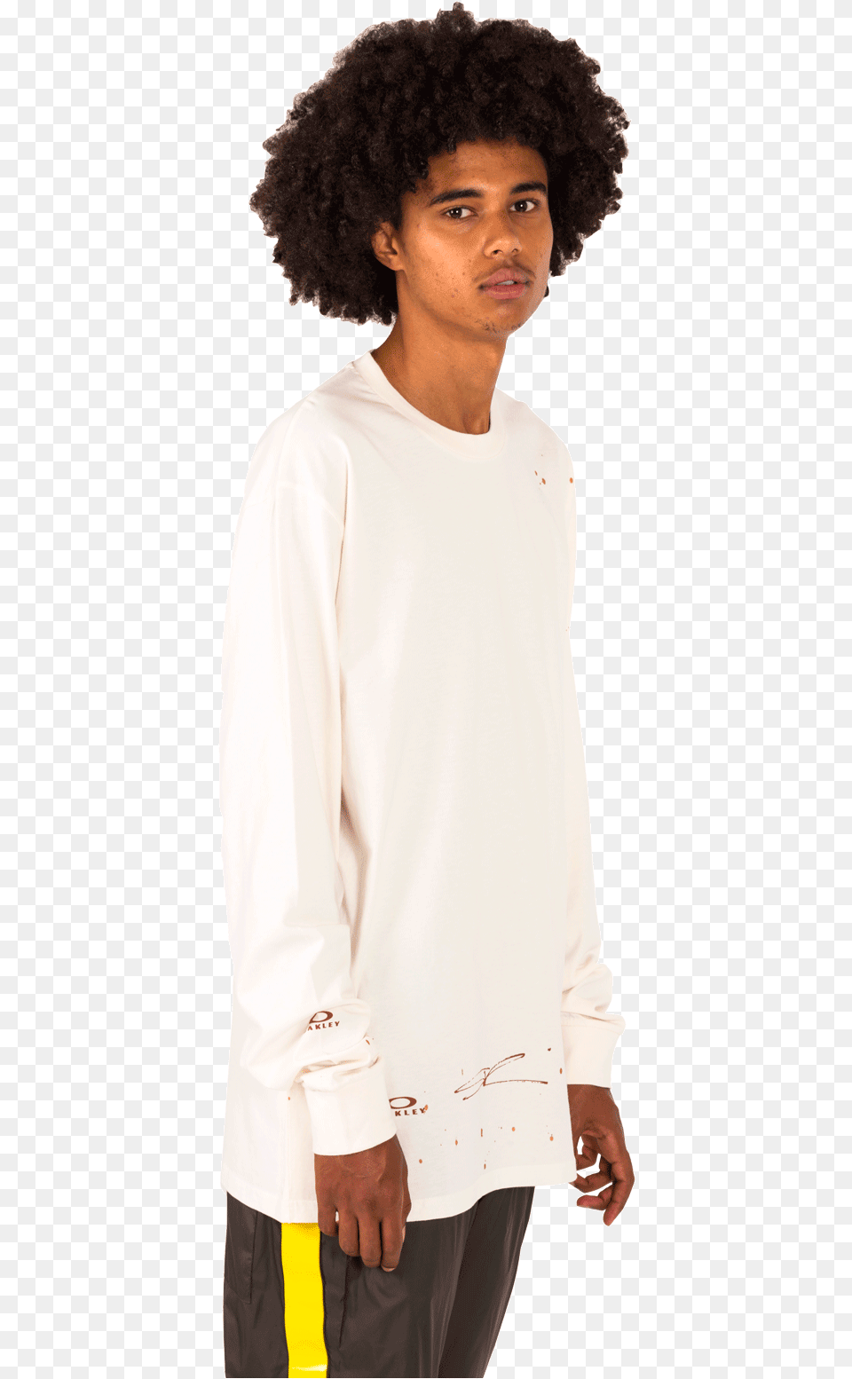 Oakley By Samuel Ross Long Sleeve T Shirts Macro Dots Afro, Adult, Person, Man, Male Free Transparent Png