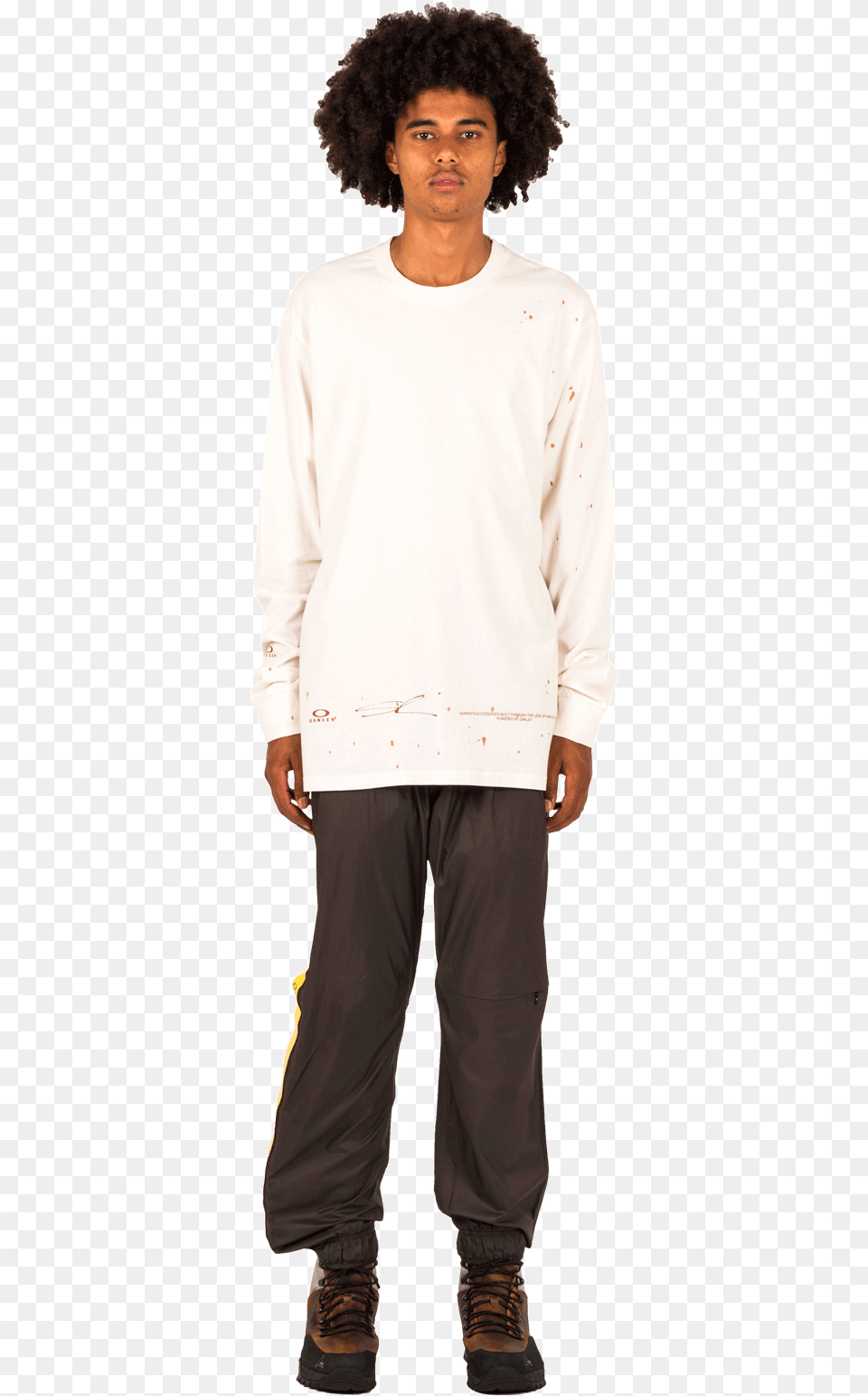 Oakley By Samuel Ross Long Sleeve T Shirts Macro Dots Standing, Clothing, Pants, Long Sleeve, Boy Free Transparent Png