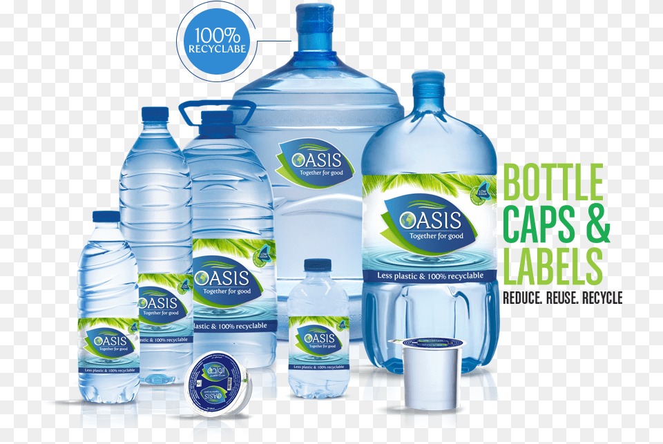 Oasis Water Dubai, Beverage, Bottle, Mineral Water, Water Bottle Free Png Download