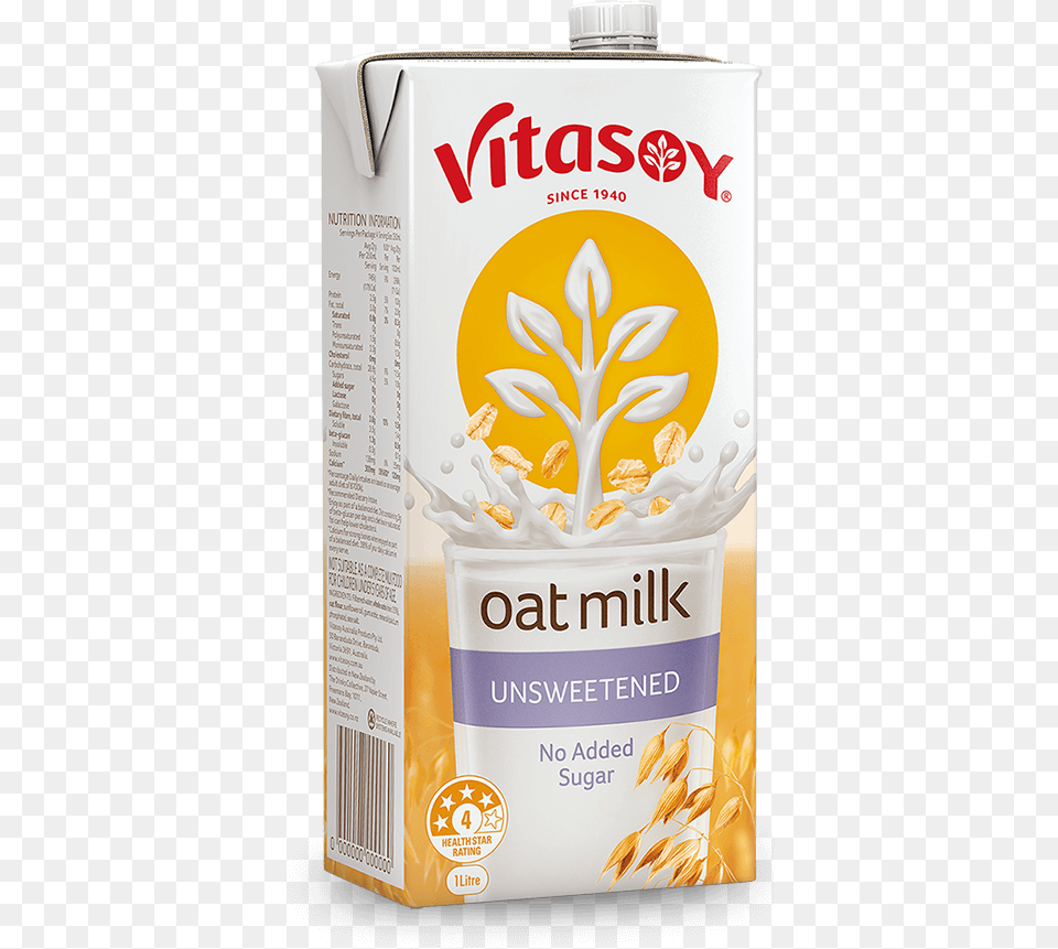 Oat Milk Unsweetened Vitasoy Soy Milky, Beverage, Food, Bottle, Shaker Free Transparent Png