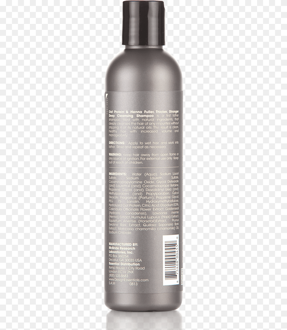 Oat Protein Henna Cleansing Shampoo 8oz Cosmetics, Bottle Png Image