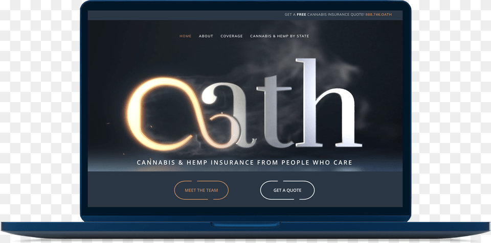 Oath Cannabis Amp Hemp Insurance Website Multimedia Software, Computer, Electronics, Laptop, Pc Png Image