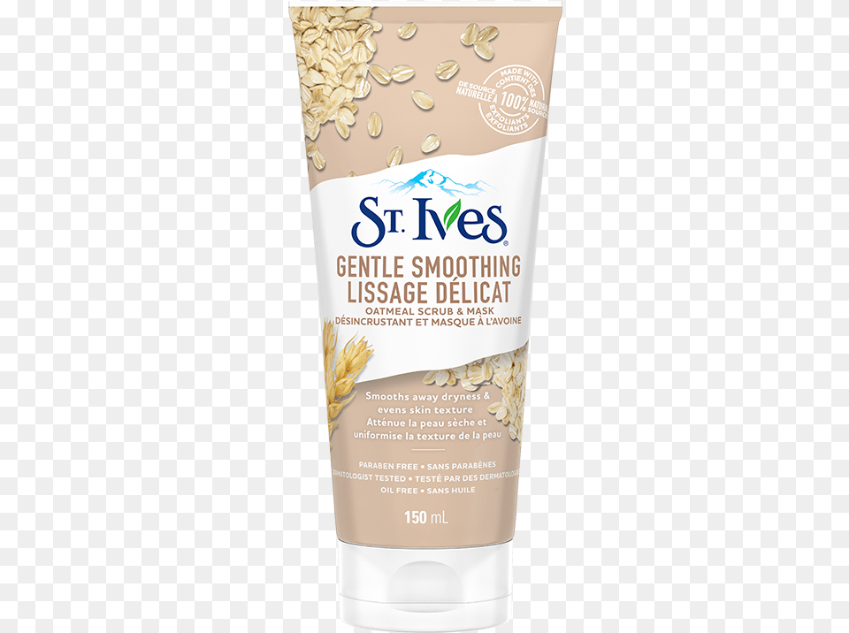 Oatmeal Gentle Smoothing Scrub Amp Mask St Ives Apricot Scrub, Bottle, Food, Grain, Produce Free Png